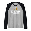 Hearing Aid Ear Disability Support Deaf Awareness Raglan Baseball Tee