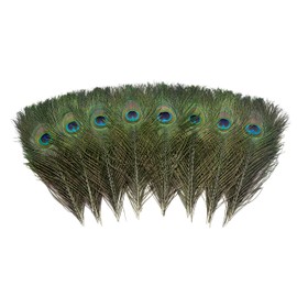 36 PCS Real Natural Peacock Eye Feathers 10-12 inch for DIY Craft, Wedding and Holiday Decorations