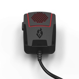 UBL Red Replacement Microphone for Feniex Storm Pro 100W, 200W Siren, and Typhoon - Durable OEM Replacement Siren Microphone for Emergency Use - Extra-Long Cord - Black with Red Accents, 76 dB