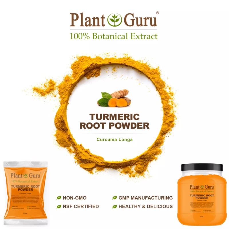 Plant Guru Turmeric Root Powder 2.5 lb Jar Curcumin Curcuma