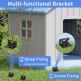 25" Multi-Purpose Shed Anchor Kit, Mobile Home Anchors with Upgraded Wider Spiral Blades, Earth Anchors Swing Set Anchors High Wind Heavy Duty for Shed, Trampoline, Camping Tents, Swing Set