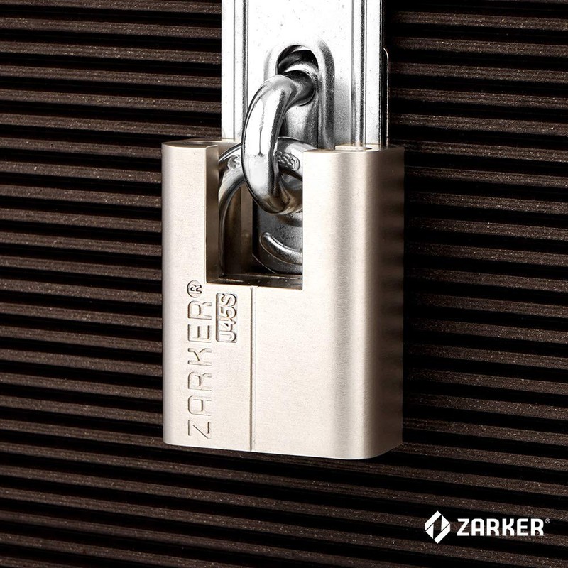 Zarker J45S keyed Alike Padlocks, Heavy Duty Stainless Steel Shackle