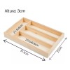Clicmania Organizador De Cubiertos Madera Cajon Cocina Divisiones