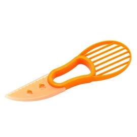 Avocado Cutter Tool - 3-in-1 Avocado Slicer and Pitter, 3.97" long x 2.28" Perfect for Mashing and Making Guacamole (Orange)