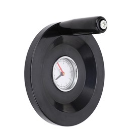 DEWIN Handwheel with Indicator，Digital Handwheel Digital Aluminum Handwheel Round 0 to 9 Dial Hand Wheel with Indicator for Convenient Handle Assembly 16 X 160mm/0.63 x 6.3in (Black)