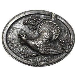 BELTINGER Auerhahn Belt Buckle 4.0 cm | Buckle Interchangeable Buckle Belt Buckle 40 mm Solid | for Hunting Outfit | Interchangeable Belt up to 4 cm, Antique silver