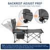 apollo walker Reclining Beach Chair, Adjustable 90-135° Backrest Camping Lounge