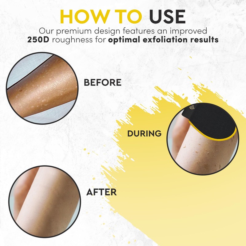 Mirak Naturals DEEP EXFOLIATING MITT - PREMIUM Body Scrubber -