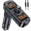 Bluetooth Adapter Car, GizmoVine FM Transmitter, Aux Bluetooth Transmitter Car