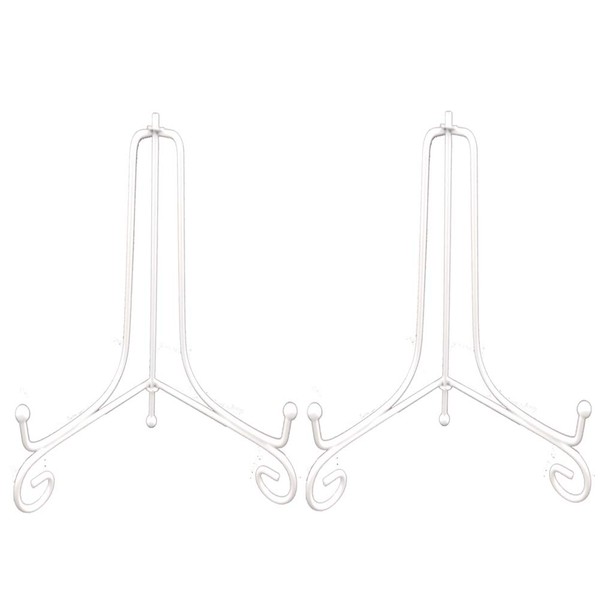 Artliving (2 Piezas) Hierro Pantalla Soporte Blanco Hierro Caballete para