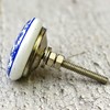 ARTISNO Set of 10 Colorful Blue Ceramic Knobs for Kitchen