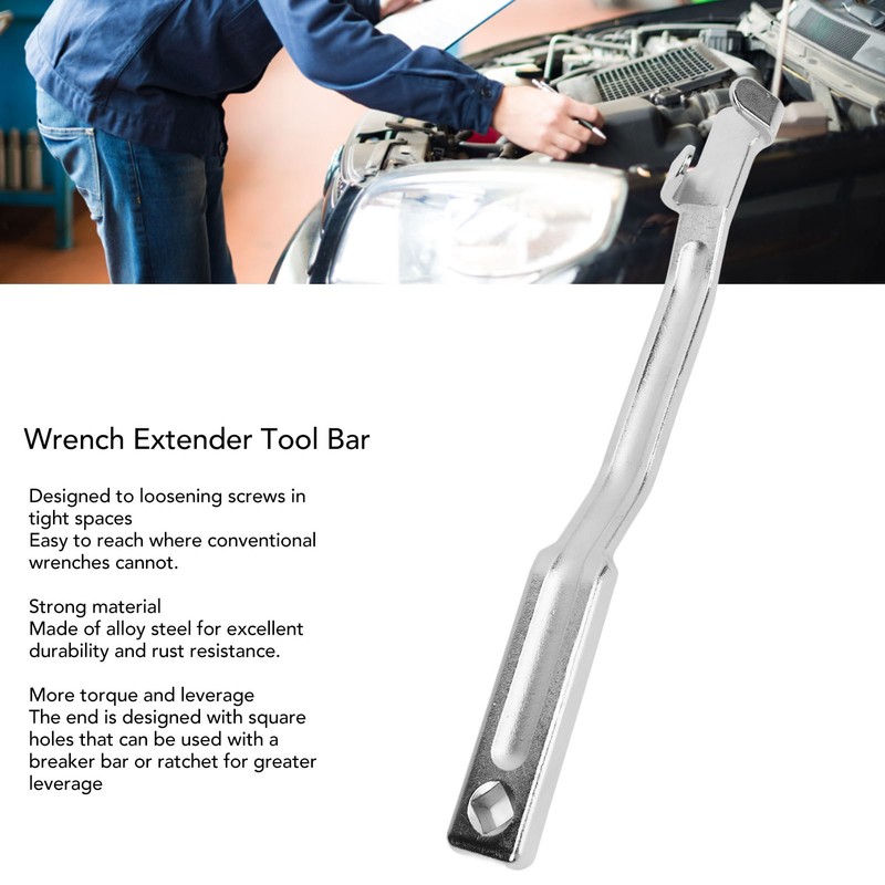13.4in Wrench Extender Tool Bar Torque Multiplier Wrench Extension for