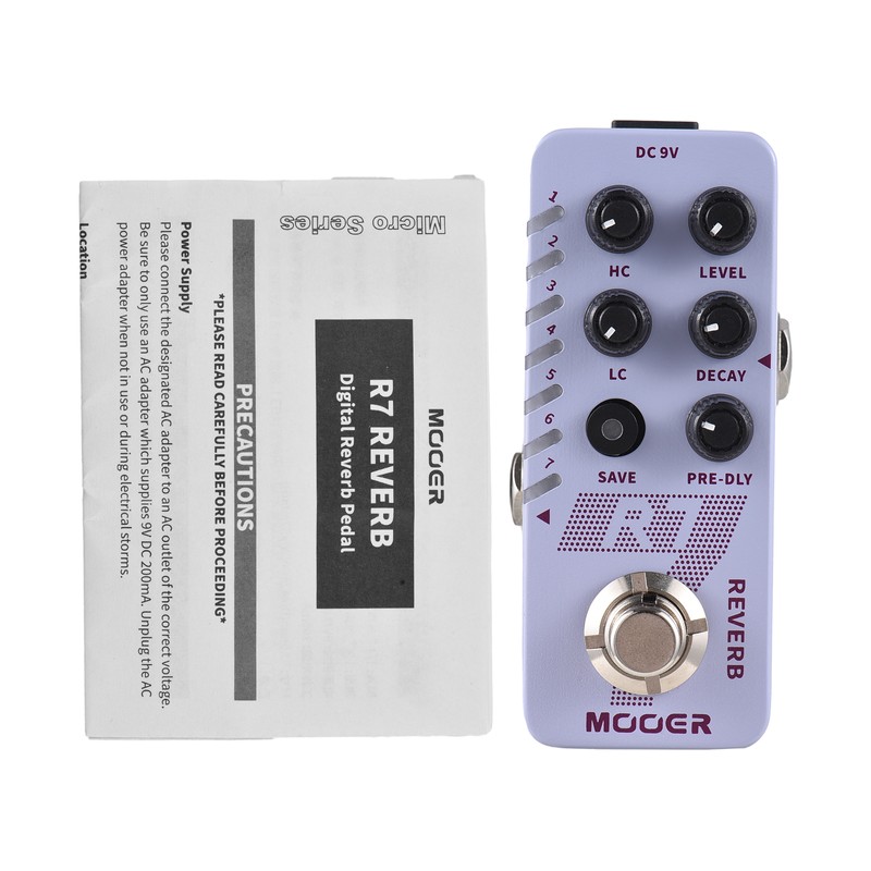MOOER Guitar Digital Reverb Pedal Electric Guitar Effects Pedal 7