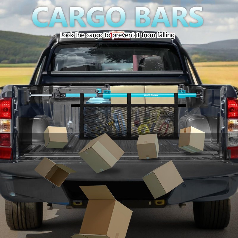 Adjustable Cargo Bar, Truck Bed Divider from 40 to 78.7