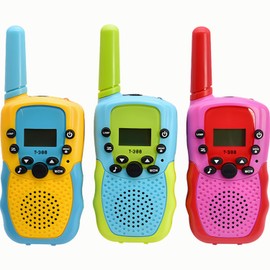 AXIDUN 3pcs Walkie Talkie para Niños, Walkie Talkie Niños Pantalla LCD de 8 Canales, Linterna Incorporada VOX,3-12 Años para Actividades en Interiores o al Aire Libre, Camping, Aventura
