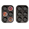 ProBytes 6 Cups Metal Muffin Tray/Mould - Aluminized Steel, Non-stick,