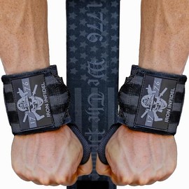 Iron Infidel - Muñequeras para levantamiento de pesas - Soporte resistente de 18 pulgadas para entrenamiento, accesorios de gimnasio para hombres, uso