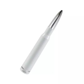 VMS Racing Silver VMS White Bullet Antenna for Chevy Silverado and GMC Sierra Up To 2006