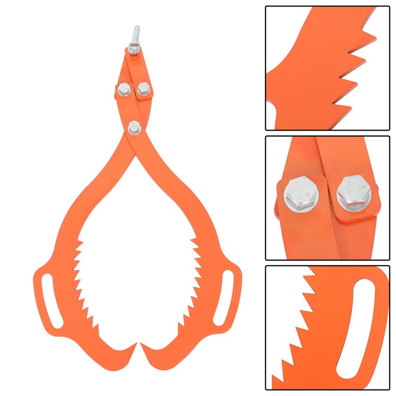 Timunr 2 Serrated Claw Hook,Log Lifting Tongs, Heavy Duty Grapple