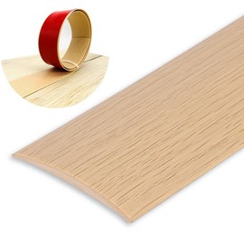 Vinyl Floor Transition Strip 2" Wide, Self-Adhesive, Flat, Laminate Floor Strip with Strong Backing (10Ft,Maple Wood)