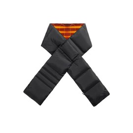 ORORO ORORO Long Heated Down Scarf for Women Men, Up to 14 Hours of Warmth, Puffer Heated Scarf with Battery (Black) - Charger Not Included