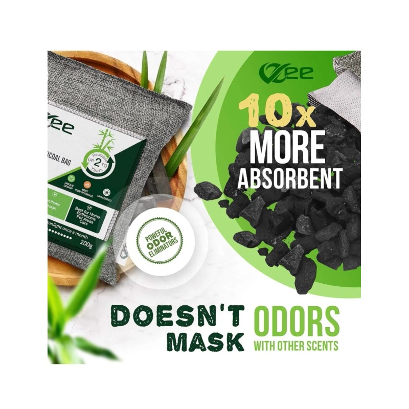 VZEE Bamboo Charcoal Air-Purifying Bag Odor-Eliminato