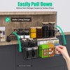 3-Tier Pull Down Cabinet Spice Rack Organizer,Metal Storage Shelf,Retractable Large