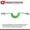 HEROFFIX 7 Way Coiled Electrical Power Trailer Cord Wire Female