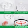 TALOYA 18 Inch Black Flush Mount Led Ceiling Light Fixture