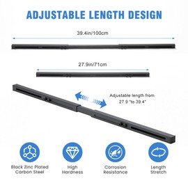 Undermount Sink Brackets Heavy-Duty - Adjustable 27.5-39.4 Inches, Rust-Resistant Zinc Plated Carbon Steel, Space-Saving Horizontal Sink Support Wall Mount Installation for Kitchen & Bathroom Sinks