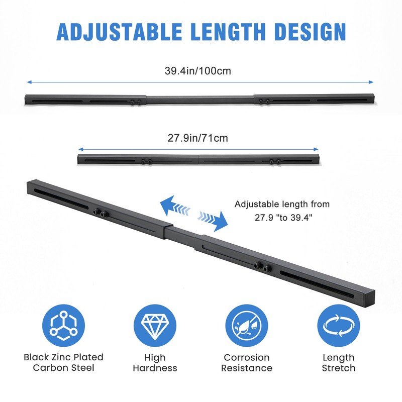 Undermount Sink Brackets Heavy-Duty - Adjustable 27.5-39.4 Inches, Rust-Resistant Zinc