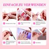 Halb Ausgehärtet UV Gel Nagelfolie, 20 Stück Fingernägel zum Aufkleben