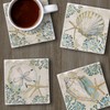 Thirstystone Playa Shells 4-Pack Assorted Tumbled Tile Stone Coasters with