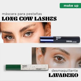 SARELLY, Kit Ojos, Máscara de Pestañas Long Cow Lashes + Desmaquillante de Ojos Lavadero, Sarelly Creativo Lab