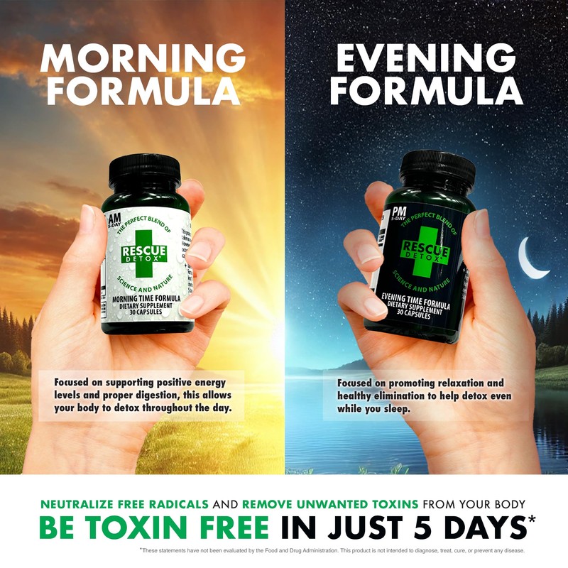 Rescue Detox 5 Day Detox Kit - 72ct Capsules |
