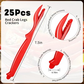 25 Pcs Crab Legs Crackers, Crab Leg Cracker Set Tool for Lobster, Crab, Crawfish, Prawns, Shrimp, Seafood Tools