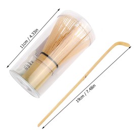 Bamboo Matcha Making Set, Traditional Japanese Chasen Matcha Stirrer with Chashaku Scoop, Matcha Tea Whisk Durable Brush Tool for Matcha Tea Preparation