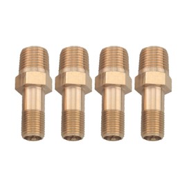 Welwik 4PCS Air Tank Valve 1/8 Inch NPT Threaded Joint Brass Tank Valve with Cap Air Tool Fittings Tank Valve for Air Compressor Tanks