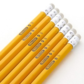 BAZIC Pencil #2 HB Pencils, Latex Free Eraser, Premium Wood Yellow Unsharpened Pencils for Exam School Office Sketching (12/Pack), 2-Packs