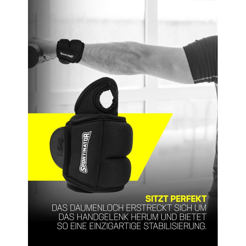SPORTINATOR® Arm & Leg Weight Cuffs Wrist Velcro Ankle Weights