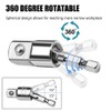 Hymnorq 360 Degree Rotatable Socket Adapters 3PC Set, 1/4 Inch