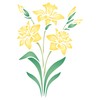 Daffodil Stencil, 8 x 11.5 inch - Spring Flower Floral