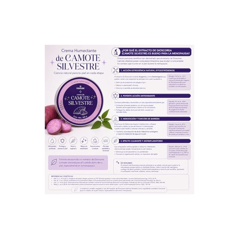 Crema Corporal Camote Silvestre Alivio Menopausia 200 g