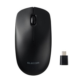 Elecom M-K8DRCBK Corporate Mouse Wireless 2.4GHz Optical Mouse Type-C 3 Buttons Eco-Friendly Packaging Black