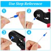 Ferrule Crimping Tool Kit, Ferrule Crimper Plier AWG23-7(0.25-10mm²) with 1200pcs