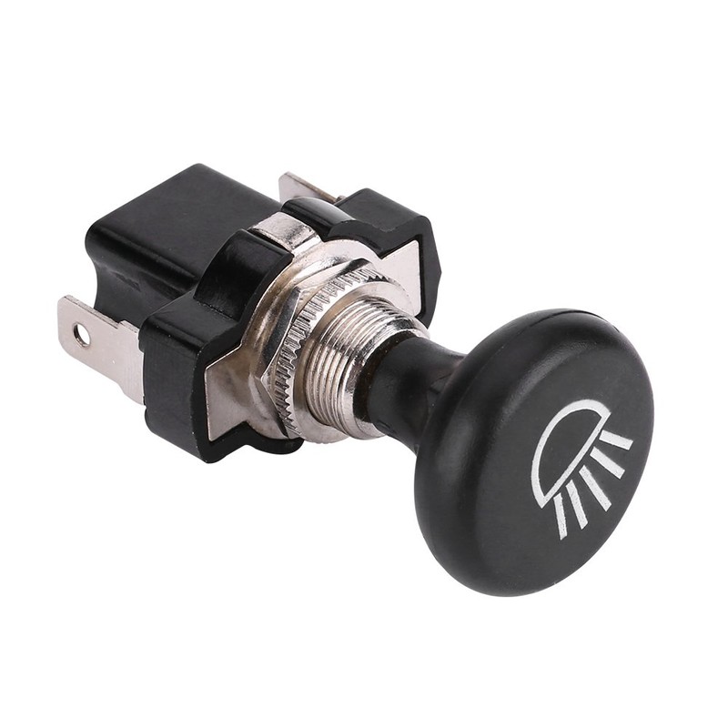 Qiilu Car Push Light Switch, 12 V Car Headlight Pressure