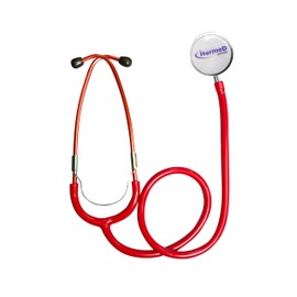HERMED Estetoscopio Premier Campana DOBLE Para Exploración Médica, Adulto, Color Rojo, Dispositivo Médico para Profesionales de la Salud como Médicos,