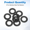 sourcing map 8Pcs M14 304 Stainless Steel Flat Washers, ID