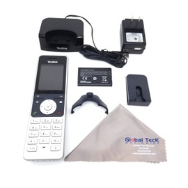 Yealink W56H IP Cordless Office Phone with Power Supply and Microfiber Cloth | Requires VoIP Service - Vonage, RingCentral, 8x8, Fuze or Cloud Services #YEA-W56H-B