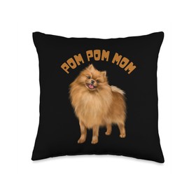 POM POM MOM – Cute Pomeranian Dog Lover Throw Pillow
